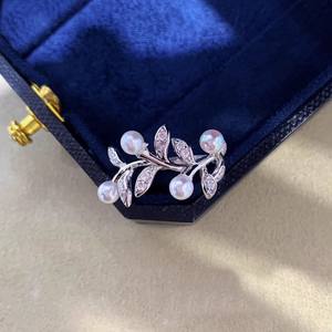 Anillo de Plata S925 DIY 10649 con Base Vacía para Doble Perla, Anillo para Perlas Redondas de 7-8mm, Accesorios Femeninos, Joyería de Perlas - Product Image 2