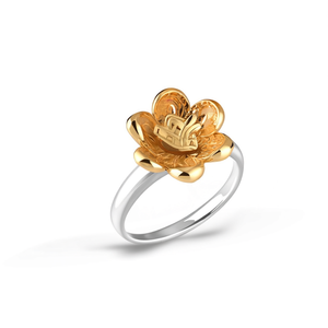 Fashion <b>Rings</b> 316L Stainless Steel PVD Gold Plating Sustainable Resistant Flower Design <b>Ring</b> - Product Image 2