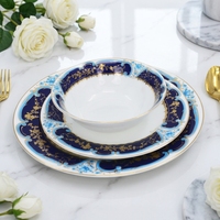 6 Stuks Karosa Nieuw Ontwerp Koninklijke Reliëf Glanzend Goud Velg Plaat Set Met Fruitschaal Theekop Set Kleine Diner Set