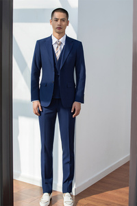 High Quality Custom Formal Business Men Suits Navy <strong>Blue</strong> Suits for Wedding Party <strong>Wear</strong> - Product Image 2