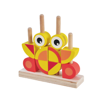 Juego de apilamiento de múltiples formas para niños, bloque apilador colorido educativo, bloques apiladores de mariposas