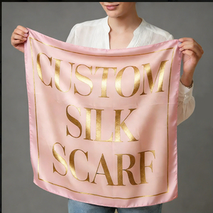 卸売高級スタイルシルクスカーフ、カスタムプリントシルクスカーフ（女性用）、カスタマイズシルクスカーフショール、最高のヘッドウェアセール - Product Image 1
