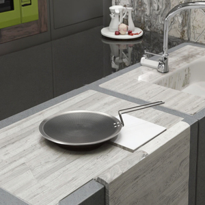Padella Tawa Moderna in Metallo Triplo Strato con Rivestimento <span class=keywords><strong>Antiaderente</strong></span> in Ceramica, Design Ecologico Adatto al <span class=keywords><strong>Forno</strong></span>, per Fornelli a Gas e a Induzione, Portatile e Resistente - Product Image 2