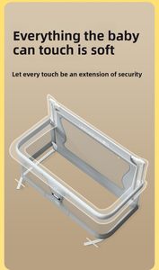 เตียงเด็กอ่อนแบบพกพา 3 in 1 พับได้ ระบายอากาศดี พร้อมแผงกั้นป้องกันแรงกด สำหรับใช้ข้างเตียงผู้ใหญ่ - Product Image 5