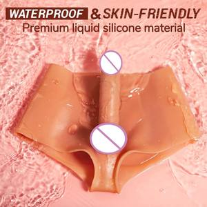 Amazon Volwassen Seksspeeltje Volledig Siliconen Draagbare Leren Broek Holle Stevige Mannelijke Vrouwelijke Dildo Grensoverschrijdende Bron - Product Image 6