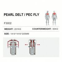 WENDY Équipement de musculation professionnel : Machine à Pétales (Pec Fly) et à Deltéens Postérieurs pour la musculation des pectoraux et des deltéens
