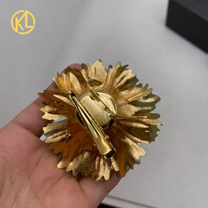 Broche boutonnière en feuille <span class=keywords><strong>d</strong></span>'<span class=keywords><strong>or</strong></span> 24 carats, nouvelle œillet pour les <span class=keywords><strong>parents</strong></span>, grande <span class=keywords><strong>d</strong></span>écoration de mariage, <span class=keywords><strong>cadeau</strong></span> pour la fête des mères - Product Image 3