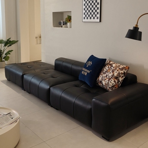 Sofá <span class=keywords><strong>en</strong></span> Forma de <span class=keywords><strong>L</strong></span> de Cuero Genuino al por Mayor, Sofás de Alta Calidad para Sala de Estar, Sofá Moderno y Relajante - Product Image 4
