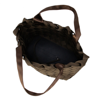 Sac à main tissé de luxe pour femmes XL 48 cm taille poignées couleur sac fourre-tout à la mode Style d'été grand sac fourre-tout en néoprène avec pochette
