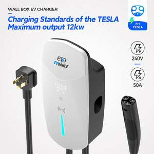 EVDANCE-Estación de carga eléctrica para coche, caja de pared EV de 11kw, 12KW, 50A, WIFI, cargador rápido montado en la pared - Product Image 2