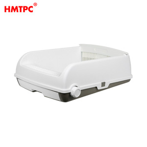กระบะทรายแมว Hmtpc ขนาด 61x44x19.5 ซม. ความจุขนาดใหญ่ รูปทรงสี่เหลี่ยมผืนผ้า วัสดุ PP สำหรับแมว - Product Image 4