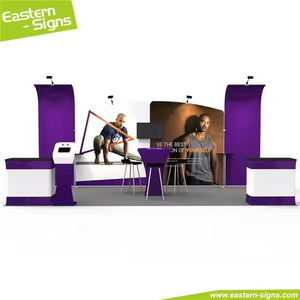 Tissu <span class=keywords><strong>de</strong></span> tension <span class=keywords><strong>pliable</strong></span> pratique en aluminium 10x20, <span class=keywords><strong>stand</strong></span> d'exposition facile à installer pour exposition - Product Image 5