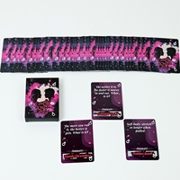 Nouvelles cartes à gratter en papier personnalisées à coins carrés, 46 paires, avec devinettes en anglais pour couples, pour une ambiance nocturne transfrontalière