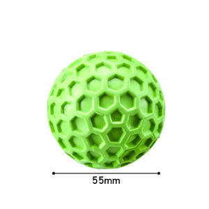 Jouet pour chien imperméable et écologique, balle résistante aux morsures en caoutchouc souple avec structure en nid d'abeille, facile à nettoyer, utilisation en intérieur - Product Image 3