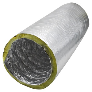 Tuyau télescopique de ventilation pour climatisation centrale en tissu de fibre de verre épaissi, isolé et renforcé de fil d'aluminium - Product Image 1