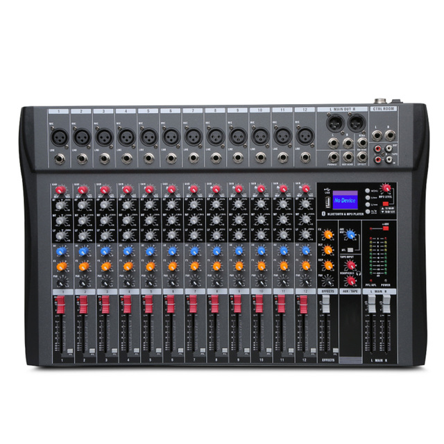 T-MG Series 6CH 8CH 12CH 16CH Analog Mixer Professional Audio Mixing Console Mixing Desk with Bluetooth USB 48V Phantom Power
