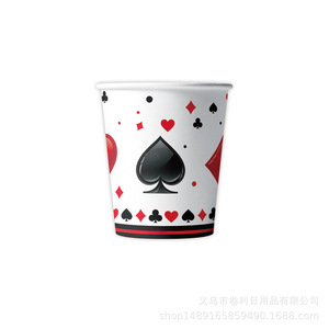 Casino Party Supplies Playing Card Theme Tableware Set 40-60 Pcs Birthday Decorations <b>Plastic</b> Paper Material - Product Image 4