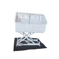 Baignoire pour animaux de compagnie en acier inoxydable 304 avec design de sécurité aux coins arrondis pour un toilettage confortable, fabricant direct de Chine