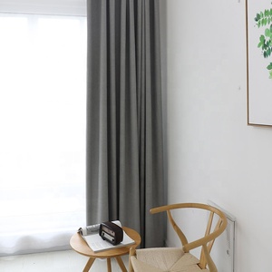 Readymade Thermal Blackout Coton Linen <strong>Curtain</strong> in Grey Colour - Product Image 4