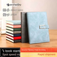 Carnet de notes professionnel A5 en stock pour la vente en gros, coffret cadeau de bureau ; Carnets en cuir PU personnalisés avec fermeture magnétique, 100 feuilles ; B5