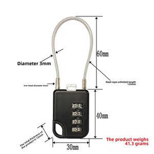 Verrou de <span class=keywords><strong>casque</strong></span> de <span class=keywords><strong>moto</strong></span> Gupai LZ-108, antivol, verrou à mot de passe, câble métallique, verrou de vélo électrique, alliage de zinc, <span class=keywords><strong>cadenas</strong></span> pour bagages, montagne - Product Image 4