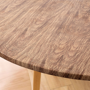 Tovaglia Rotonda in PVC Elastico con Stampa Effetto Legno Rustico HuiHe, Antimacchia e Antiscivolo, Protezione per <span class=keywords><strong>Tavolo</strong></span> da Pranzo 40/48/60 Pollici - Product Image 2