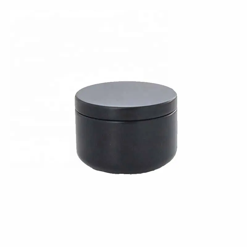 Vuoto 1.7oz rotondo metallo profumo candela latta 50ml 50g alluminio nero crema cosmetica barattolo scatola regalo con coperchio scorrevole (NAL19-50B)
