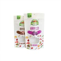 Bolsa de pie con cierre hermético resellable personalizada, ventana transparente, té, café, aperitivos, embalaje de alimentos, papel Kraft, bolsa PLA PBAT