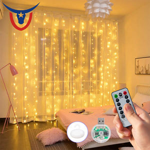 Noël Rideau Lumières En Gros LED 8 Fonction Télécommande Rideau LED <span class=keywords><strong>Guirlande</strong></span> 3x3 Mteer - Product Image 4