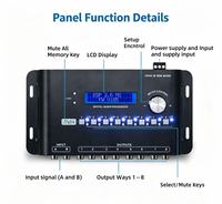 AK-2.6S 31 Band DSP Audio Mobil Equalizer 8 Saluran Output 24Bit 48KHz HIFI Audio Mobil EQ Tuning Prosesor Sinyal Digital