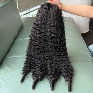 Cabello humano sin procesar, pelucas con frente de encaje 13x4, cabello rizado español, 200% de densidad, color negro natural, alta calidad - Product Image 6