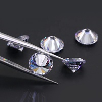 Pierres de zircone cubique blanches taillées à la machine de 3 mm à 12 mm, qualité 5A, forme ronde, zircon en vrac pour bijoux avec traitement thermique