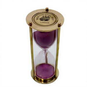 Sablier décoratif de style premium pour intérieur, cadeau promotionnel, sablier à sable rose pour décoration de bureau - Product Image 1