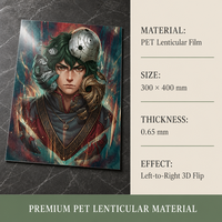 Stock de 200 nouveaux designs de posters décoratifs de vacances à motifs de dessins animés et d'anime, en plastique, à effet 3D lenticulaire