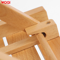 Table pliante en bois portable WOQI, design moderne, flexible, pour le camping en plein air, la salle de sport et l'extérieur
