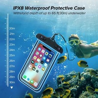 Pochette Téléphone Étanche pour Plongée Nage Sports Plage Piscine Ski, Étui Sec pour Téléphone Portable Samsung Galaxy