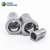 LEKON Rivet à tête plate moletée sur mesure, en acier inoxydable 304, métrique et impérial, pour tôles