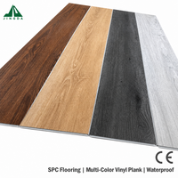 Plancher flottant insonorisant SPC imperméable 8 mm brun foncé 12 mil aspect ardoise à clipser pour escalier design intérieur moderne