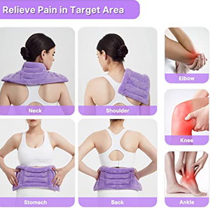 Produits de soins de santé Packs de chaleur pondérés Coussin chauffant réutilisable pour le cou au micro-ondes - Product Image 6