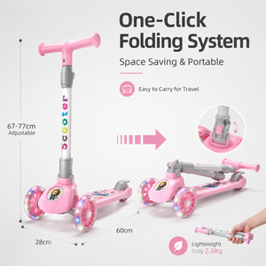 <span class=keywords><strong>Patinete</strong></span> Plegable Moderno para Niños, <span class=keywords><strong>Patinete</strong></span> Ligero de <span class=keywords><strong>3</strong></span> <span class=keywords><strong>Ruedas</strong></span> con <span class=keywords><strong>Ruedas</strong></span> LED de PU, Juguete Educativo para Deportes al Aire Libre <span class=keywords><strong>3</strong></span>-12 Años - Product Image 2