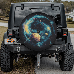 Funda Protectora para Llanta de Repuesto Impermeable con Diseño de Caminos Planetarios, Ajuste Universal, Protector de Rueda de Repuesto, Logotipo Personalizado, Regalo Promocional - Product Image 4