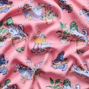 Conjunto <span class=keywords><strong>de</strong></span> Pijamas <span class=keywords><strong>de</strong></span> <span class=keywords><strong>Verano</strong></span> Transpirables <span class=keywords><strong>de</strong></span> Seda Satinada Ecológica Wild Dream, con Estampado Digital <span class=keywords><strong>de</strong></span> Gatos, Ropa Casual - Product Image 5