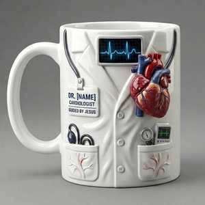 Tazza da Caffè in Ceramica con Logo Personalizzato, Design 3D di Dottori e Infermieri, <span class=keywords><strong>per</strong></span> Regalo Commemorativo - Product Image 6