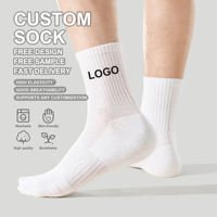 Chaussettes et bas de sport unisexes en coton de qualité supérieure pour femmes, avec logo, compression et grip personnalisés