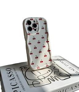 Funda Protectora para Teléfono Móvil con Diseño de Lazo y Estampado de Cerezas, Estilo Lente, Pintura UV, Resistente a Impactos, TPU, para S10 S20 S30 <span class=keywords><strong>S40</strong></span> - Product Image 2