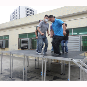 Height adjustable lighting aluminum portable <b>stage</b> for indoor and outdoor concert event - Product Image 5