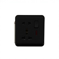 Nouvelle prise murale électrique universelle britannique à panneau incurvé monopolaire, durable, 90*86, pour la décoration intérieure et les projets