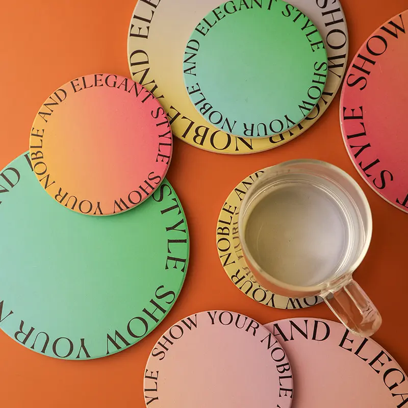 Tappetino isolante in ceramica Color gradiente di Ychon impermeabile antiscivolo carino cartone animato tovaglietta da cucina da tavolo