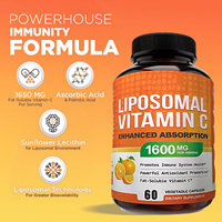 OEM ODM liposomal vitamina C 1600mg antioxidante alta absorción grasa Soluble ácido ascórbico suplementos vitamínicos absorción mejorada