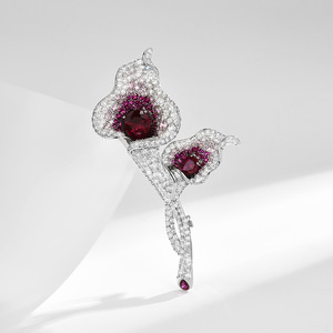 Thời Trang Mới Kim Cương <span class=keywords><strong>Calla</strong></span> <span class=keywords><strong>Lily</strong></span> Trâm Tất Cả Các Trận Đấu Corsage Lễ Hội Ăn Mặc Trang Trí Phụ Kiện Đồ Trang Sức Bằng Đồng Cho Quần Áo Trang Trí Nội Thất - Product Image 2